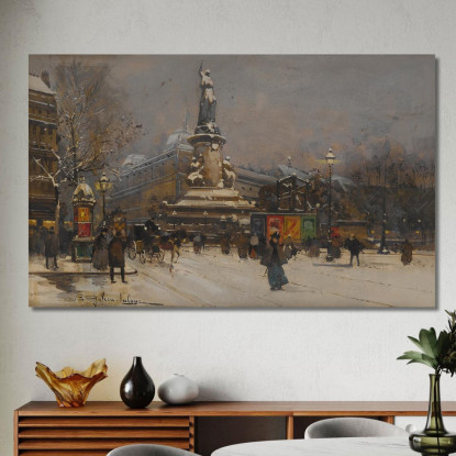 Piazza Della Repubblica Eugène Galien-Laloue egl57 quadro stampato su tela