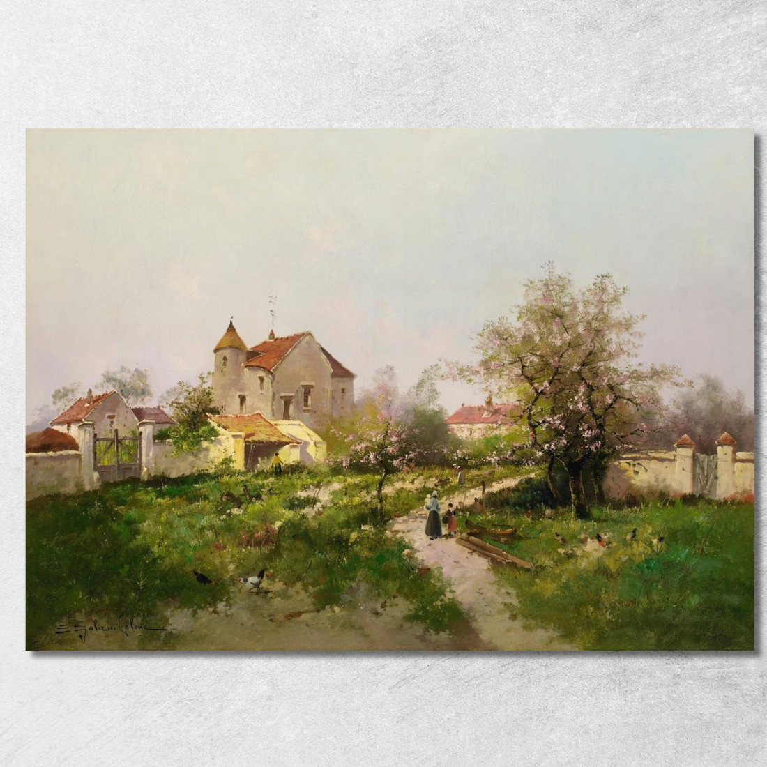Scena Rurale Nella Periferia Di Barbizon Eugène Galien-Laloue egl68 quadro stampato su tela Scena Rurale Nella Periferia Di Barbizon Eugène Galien-Laloue egl68 quadro stampato su tela