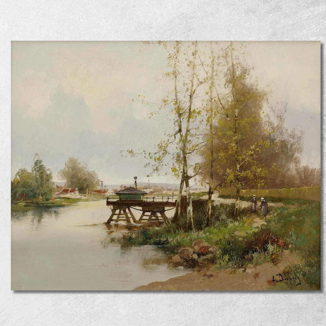 Lo Stagno Ai Margini Del Villaggio Eugène Galien-Laloue egl70 quadro stampato su tela Lo Stagno Ai Margini Del Villaggio Eugène Galien-Laloue egl70 quadro stampato su tela