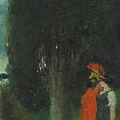 Serata Tranquilla Ferdinand Leeke flk7 quadro stampato su tela