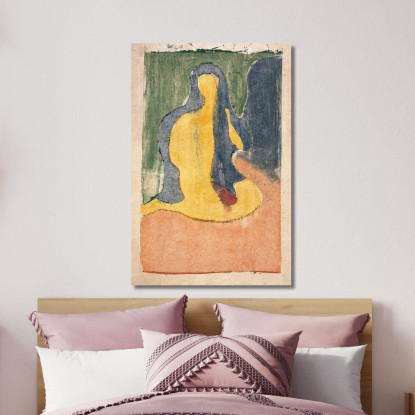 Atto 2 Seduto Edvard Munch em281 quadro stampato su tela