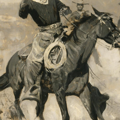 Giorni Al Poligono Di Tiro Mani In Alto! Frederic Remington frm11 quadro stampato su tela