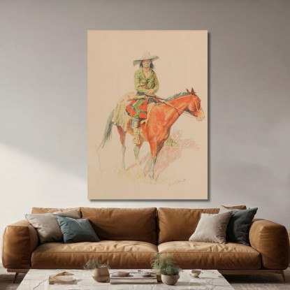 Vecchio Ramon Frederic Remington frm24 quadro stampato su tela