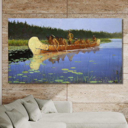 Radisson E Groseilliers Frederic Remington frm31 quadro stampato su tela