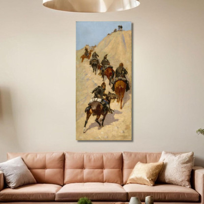 Scout Che Scalano Una Montagna Frederic Remington frm33 quadro stampato su tela