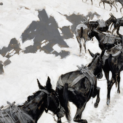 Il Branco Di Muli Frederic Remington frm55 quadro stampato su tela