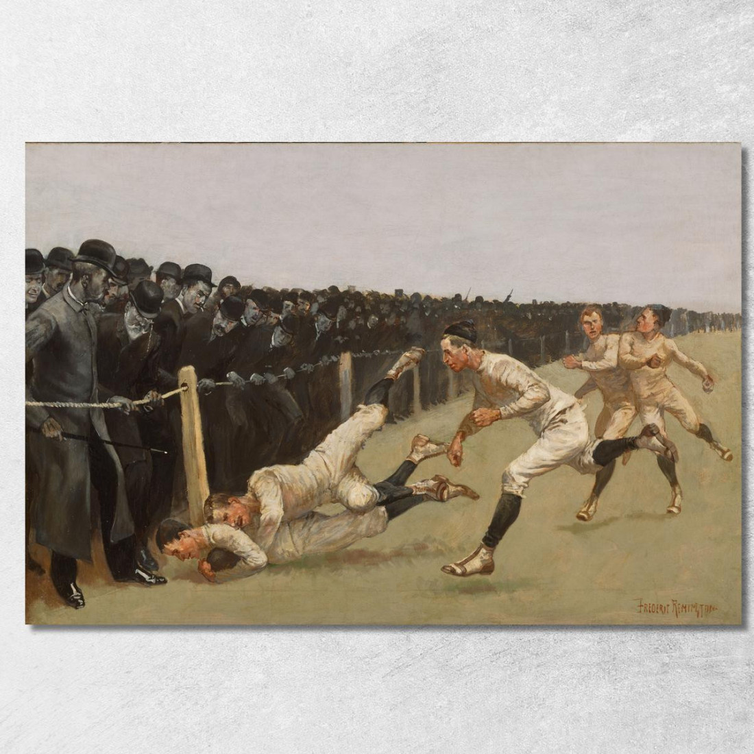 Touchdown Yale Contro Princeton Giorno Del Ringraziamento Frederic Remington frm63 quadro stampato su tela
