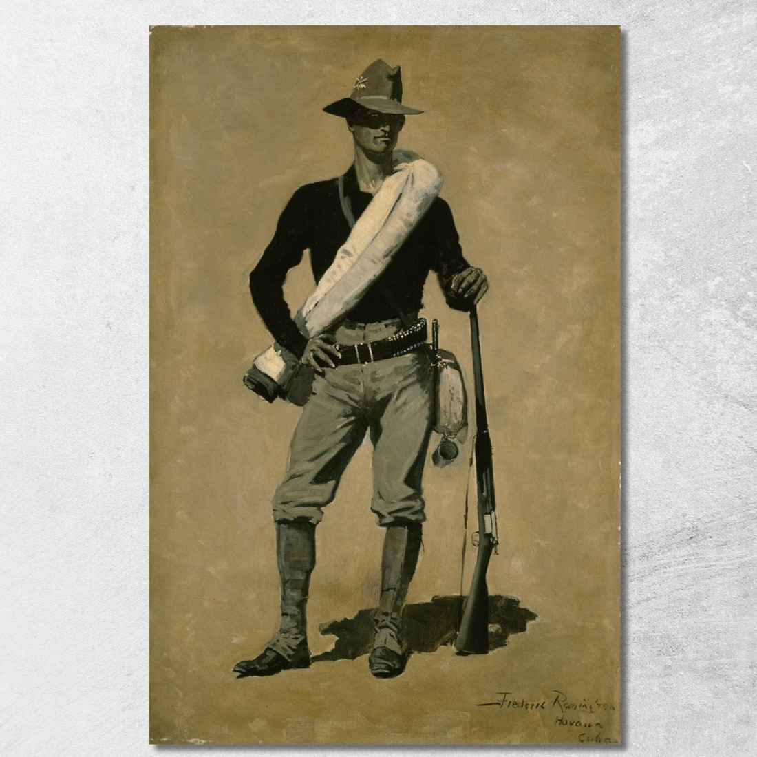 Soldato Statunitense Guerra Ispano-Americana Frederic Remington frm64 quadro stampato su tela Soldato Statunitense Guerra Ispano-Americana Frederic Remington frm64 quadro stampato su tela