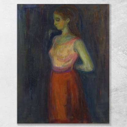 Studio Di Un Modello Edvard Munch em293 quadro stampato su tela