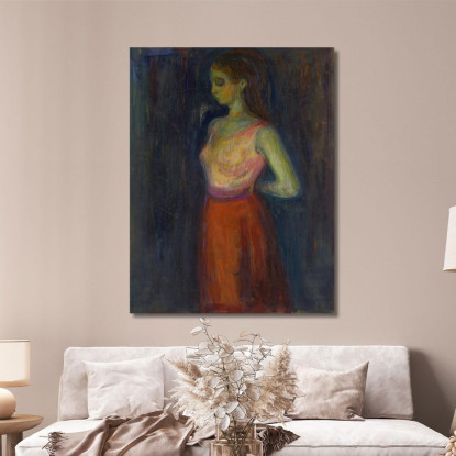 Studio Di Un Modello Edvard Munch em293 quadro stampato su tela