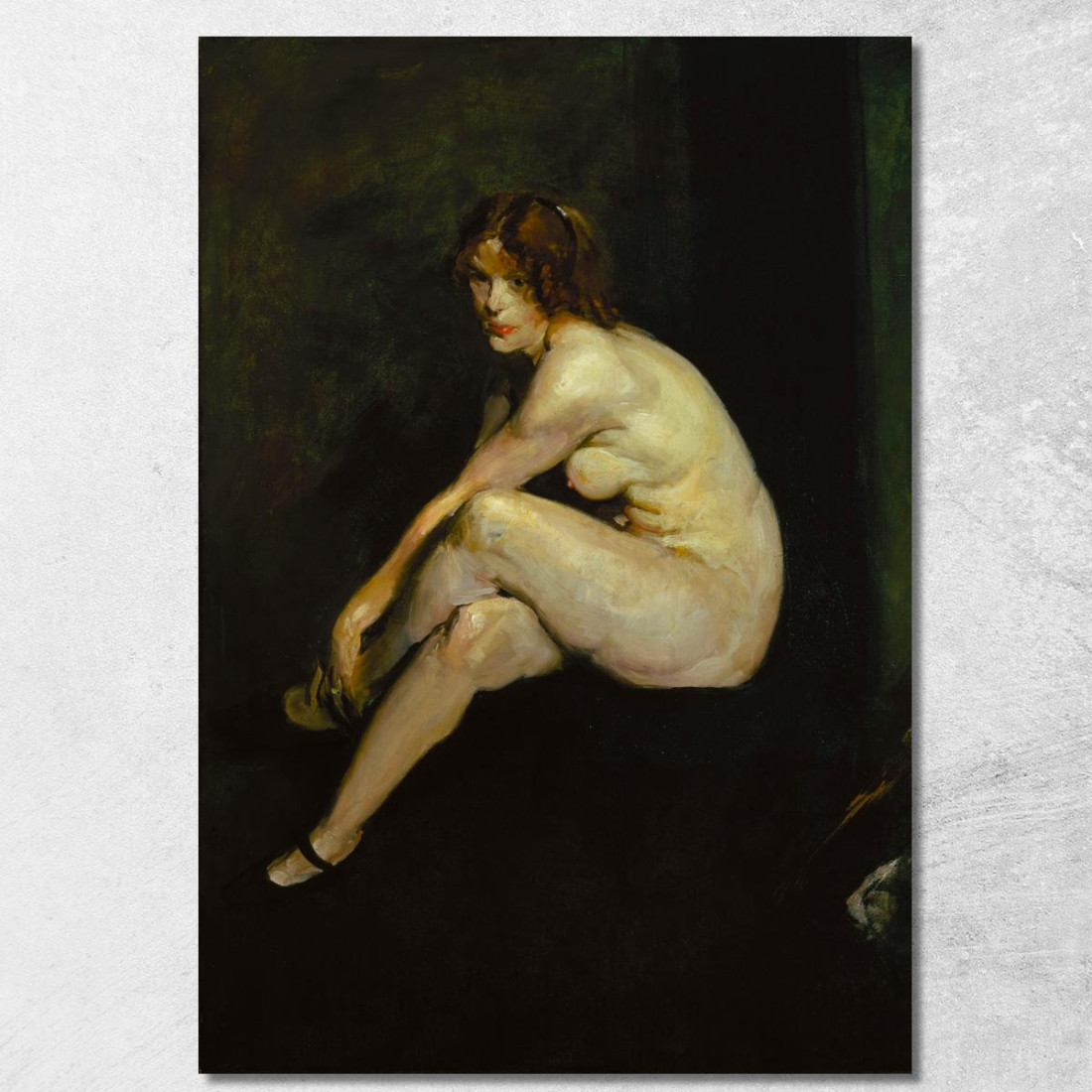 Ragazza Nuda Signorina Leslie Hall George Wesley Bellows gwb39 quadro stampato su tela Ragazza Nuda Signorina Leslie Hall George Wesley Bellows gwb39 quadro stampato su tela