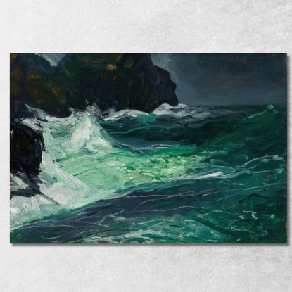 Mare In Tempesta George Wesley Bellows gwb57 quadro stampato su tela