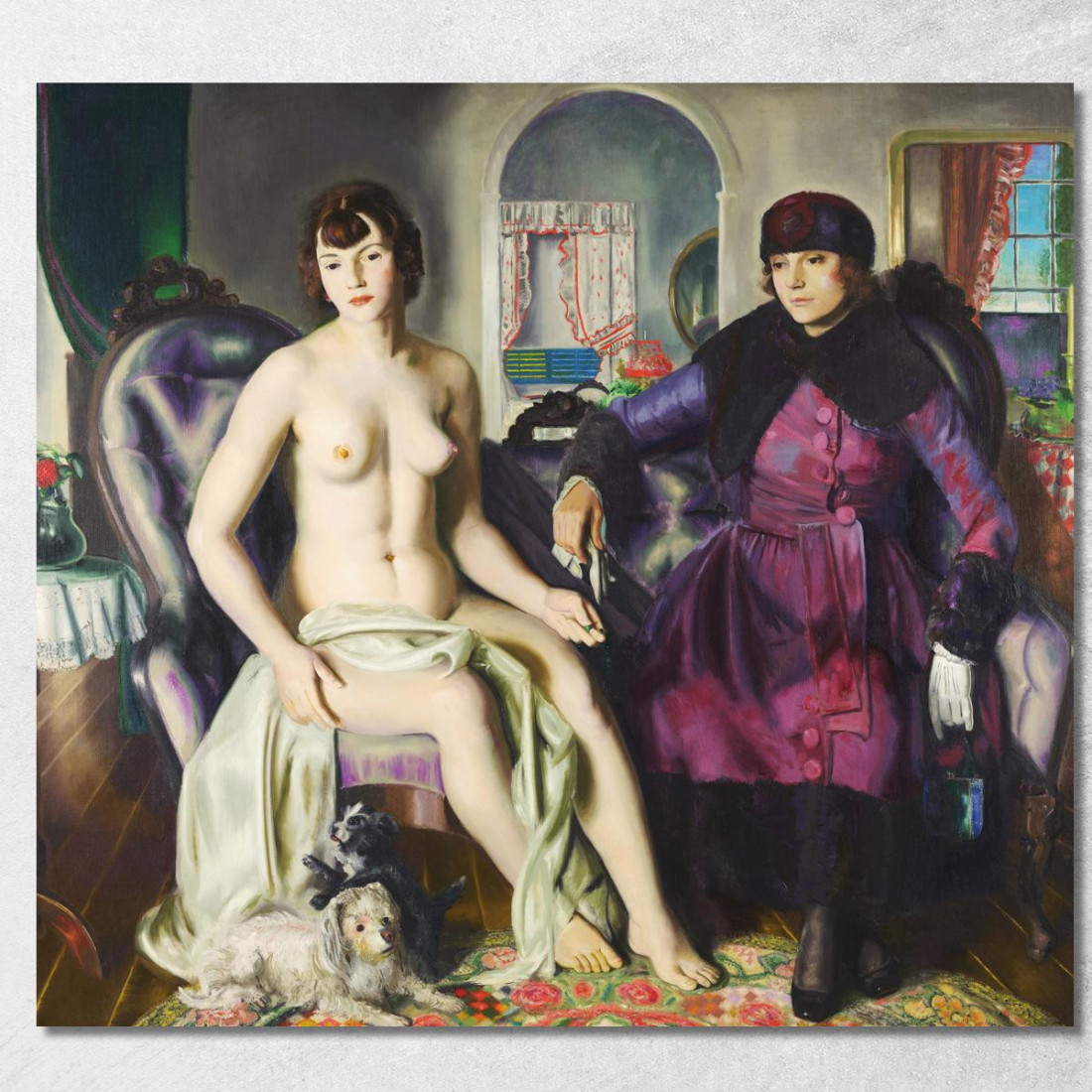Due Donne George Wesley Bellows gwb77 quadro stampato su tela Due Donne George Wesley Bellows gwb77 quadro stampato su tela