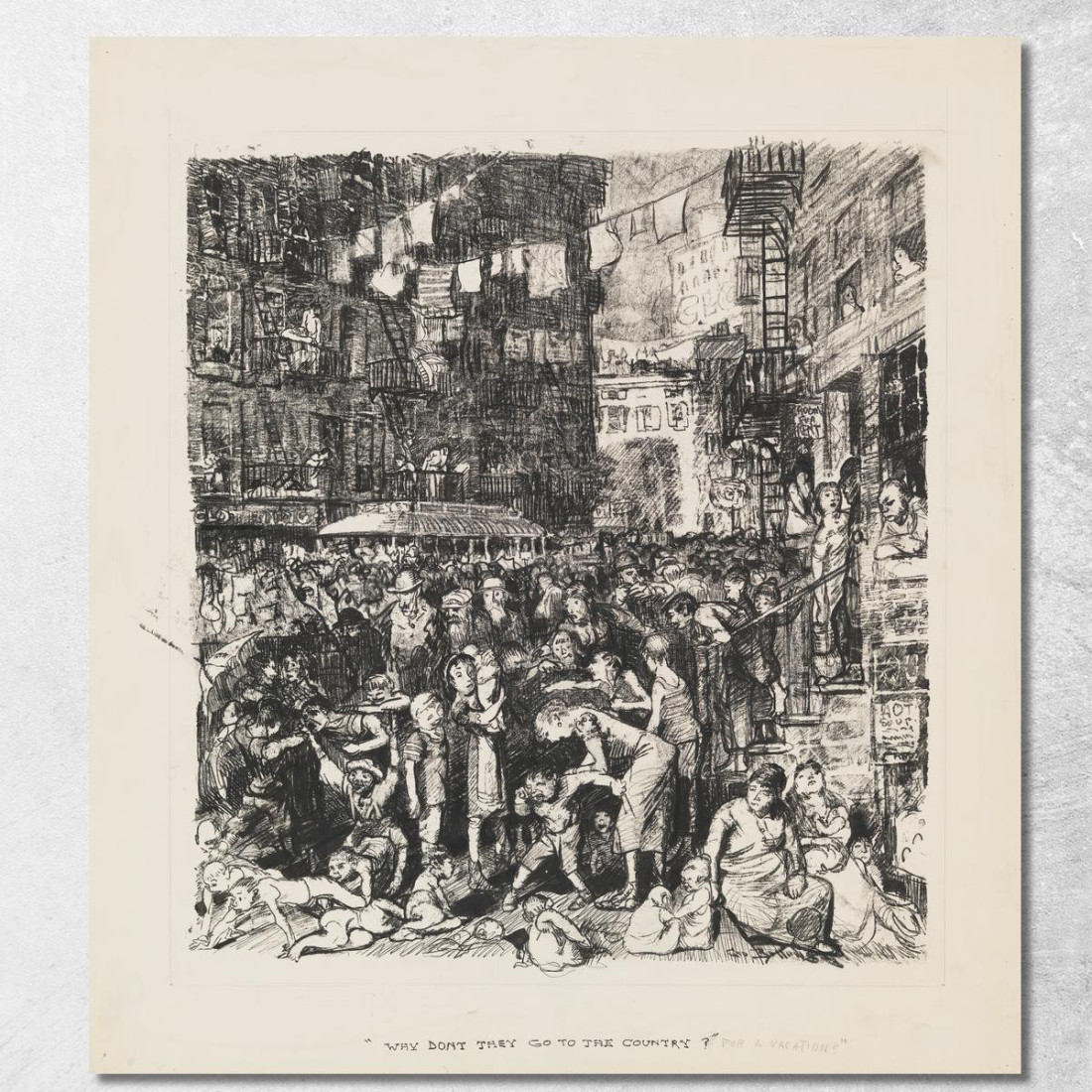 Perché Non Vanno In Vacanza In Campagna? George Wesley Bellows gwb79 quadro stampato su tela Perché Non Vanno In Vacanza In Campagna? George Wesley Bellows gwb79 quadro stampato su tela