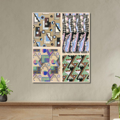 Collezione Decori E Colori Pl.05 Georges Valmier gvl6 quadro stampato su tela