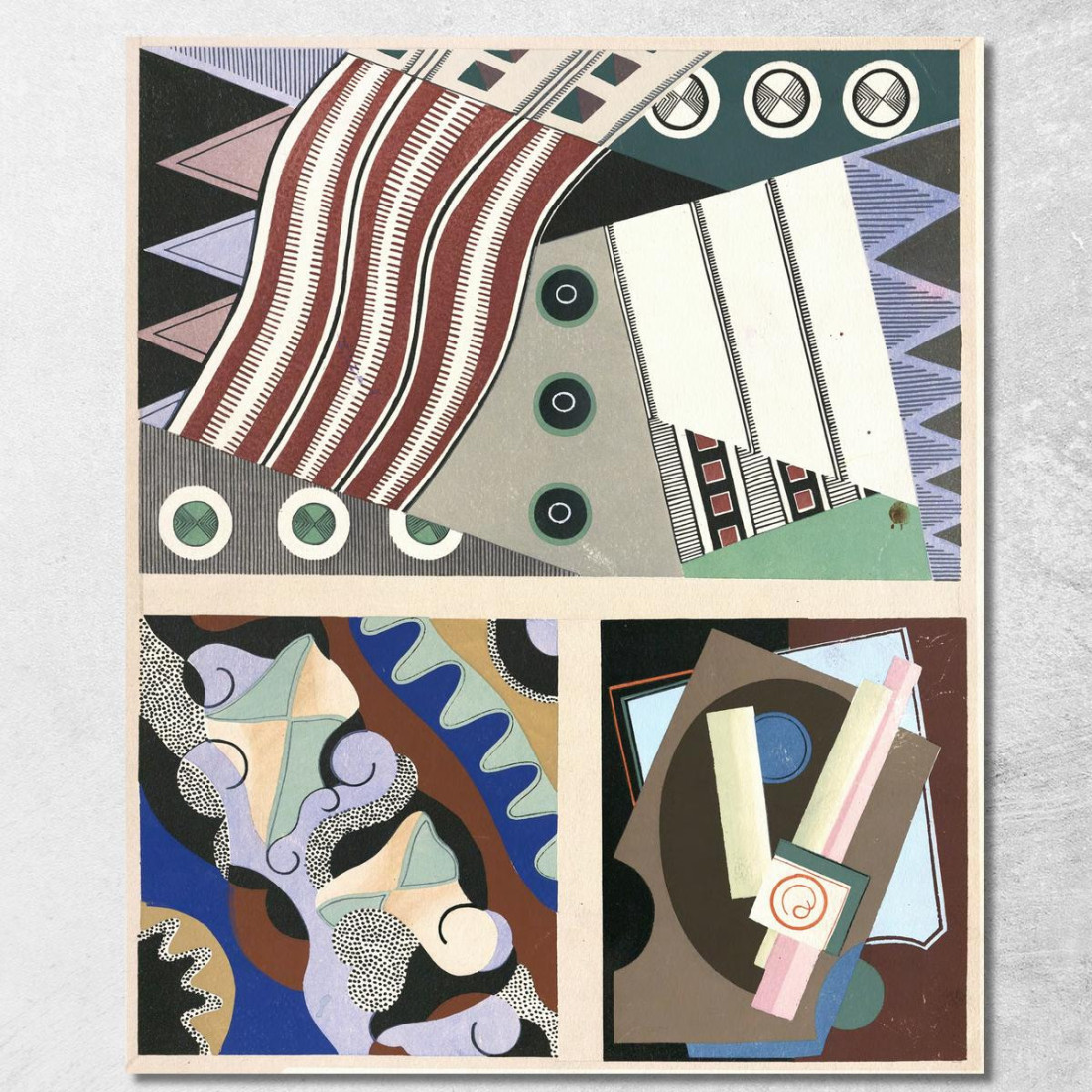 Collezione Decori E Colori Pl.14 Georges Valmier gvl15 quadro stampato su tela Collezione Decori E Colori Pl.14 Georges Valmier gvl15 quadro stampato su tela