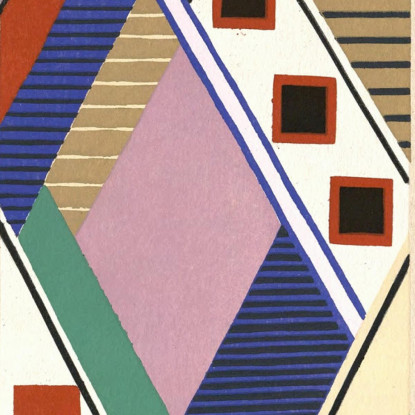 Collezione Decori E Colori Pl.19 Georges Valmier gvl20 quadro stampato su tela