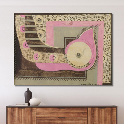 Studio Della Composizione Per Un Motivo Decorativo Georges Valmier gvl23 quadro stampato su tela