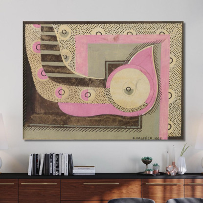 Studio Della Composizione Per Un Motivo Decorativo Georges Valmier gvl23 quadro stampato su tela