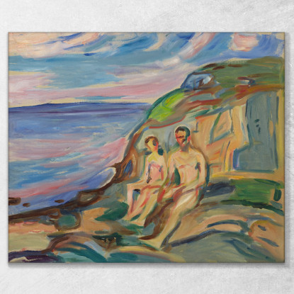 Prendere Il Sole Edvard Munch em304 quadro stampato su tela