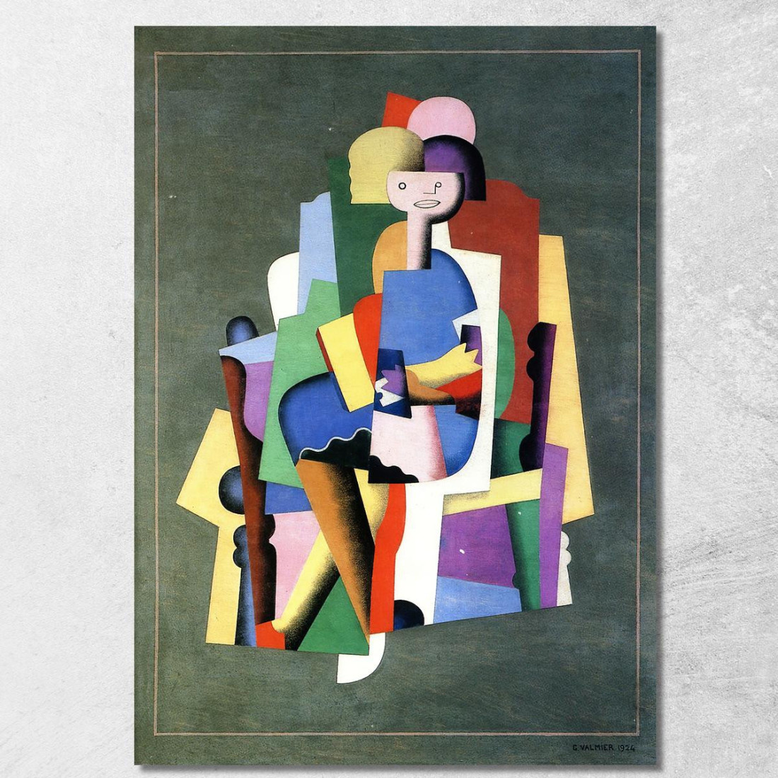Ragazza Che Legge Georges Valmier gvl38 quadro stampato su tela Ragazza Che Legge Georges Valmier gvl38 quadro stampato su tela