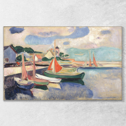 Porto Di Taarbaek Edvard Munch em307 quadro stampato su tela