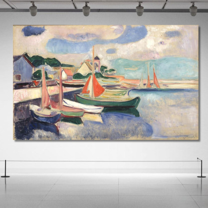 Porto Di Taarbaek Edvard Munch em307 quadro stampato su tela