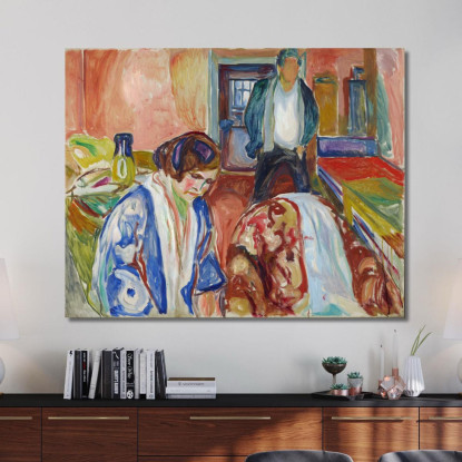L'Artista E Il Suo Modello Edvard Munch em309 quadro stampato su tela