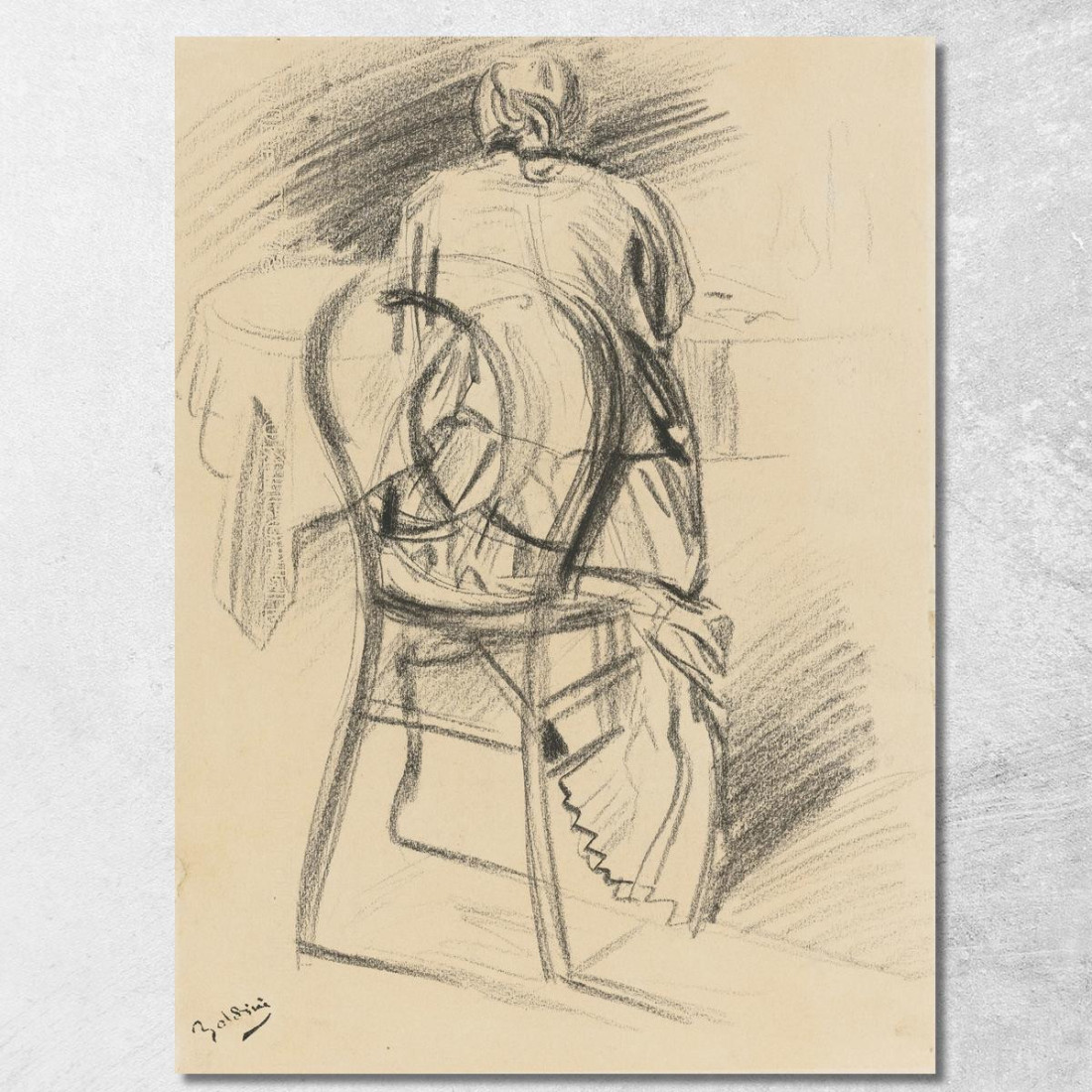 Una Donna Seduta Vista Da Dietro Giovanni Boldini gbd5 quadro stampato su tela Una Donna Seduta Vista Da Dietro Giovanni Boldini gbd5 quadro stampato su tela