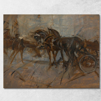 Calèche Giovanni Boldini gbd11 quadro stampato su tela