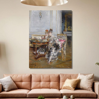 Confidenze Giovanni Boldini gbd14 quadro stampato su tela