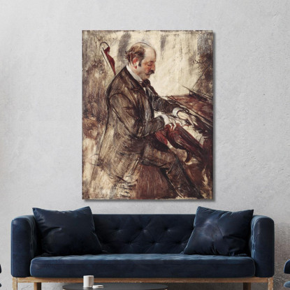 Il Pianista Giovanni Boldini gbd17 quadro stampato su tela