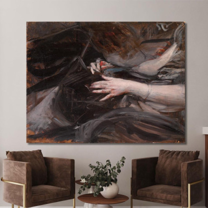 Cucitura Delle Mani Delle Donne Giovanni Boldini gbd22 quadro stampato su tela