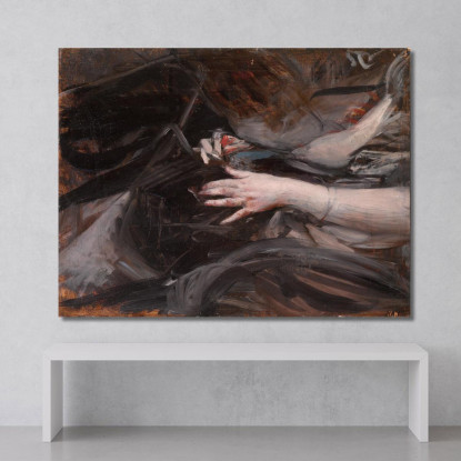 Cucitura Delle Mani Delle Donne Giovanni Boldini gbd22 quadro stampato su tela
