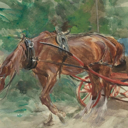 Cavallo E Carrozza Giovanni Boldini gbd26 quadro stampato su tela