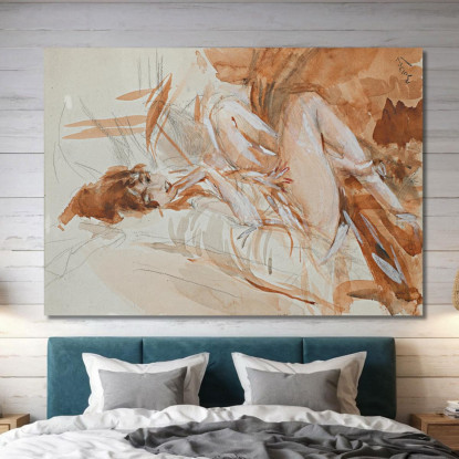 Signora Sdraiata Giovanni Boldini gbd74 quadro stampato su tela