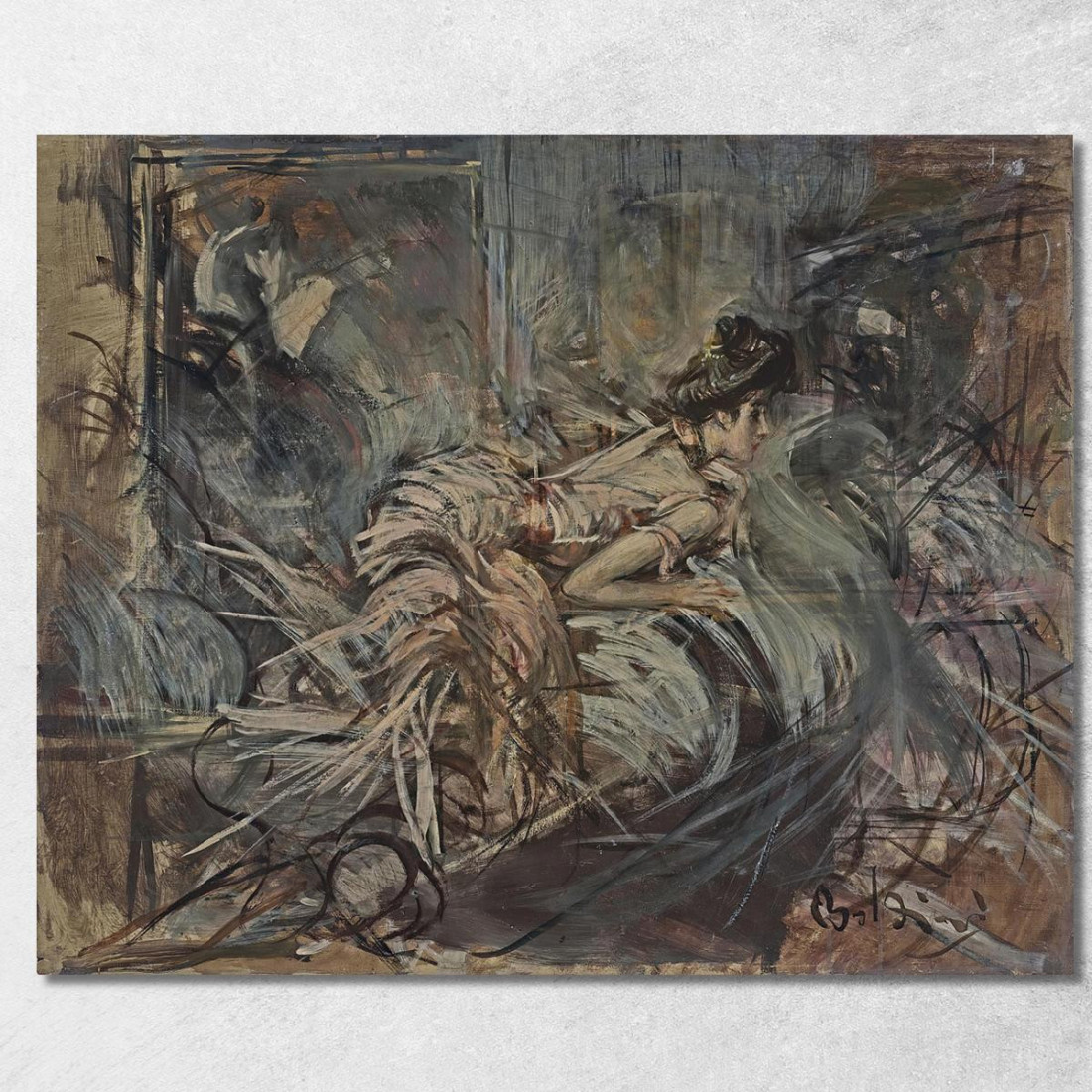 Il Modello Dell'Artista Giovanni Boldini gbd82 quadro stampato su tela Il Modello Dell'Artista Giovanni Boldini gbd82 quadro stampato su tela
