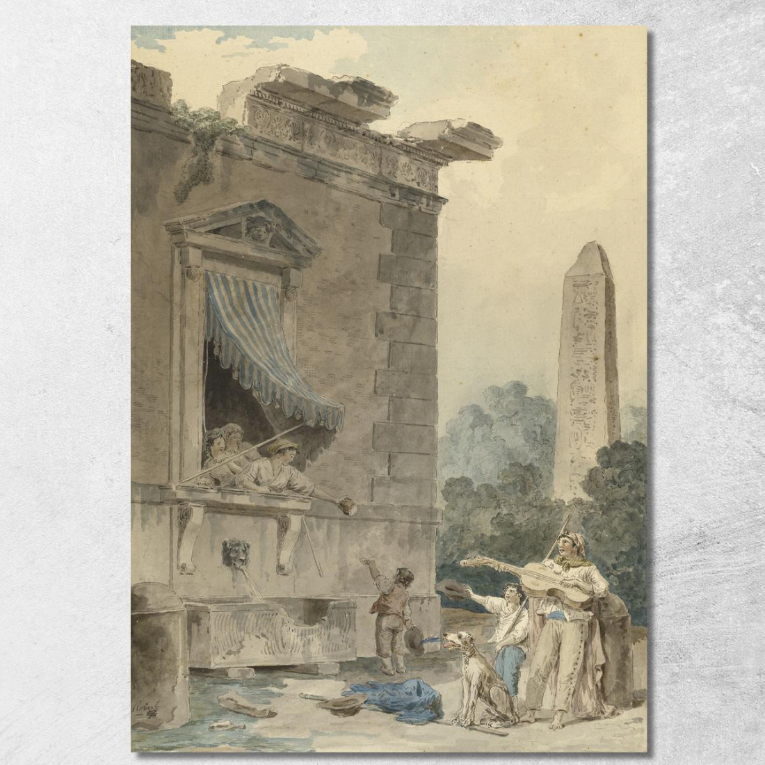 Donne Caritatevoli Hubert Robert hrb28 quadro stampato su tela Donne Caritatevoli Hubert Robert hrb28 quadro stampato su tela