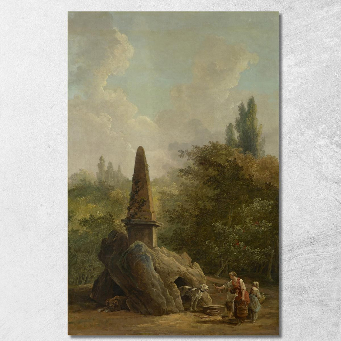 Monumento Del Giardino Hubert Robert hrb38 quadro stampato su tela Monumento Del Giardino Hubert Robert hrb38 quadro stampato su tela