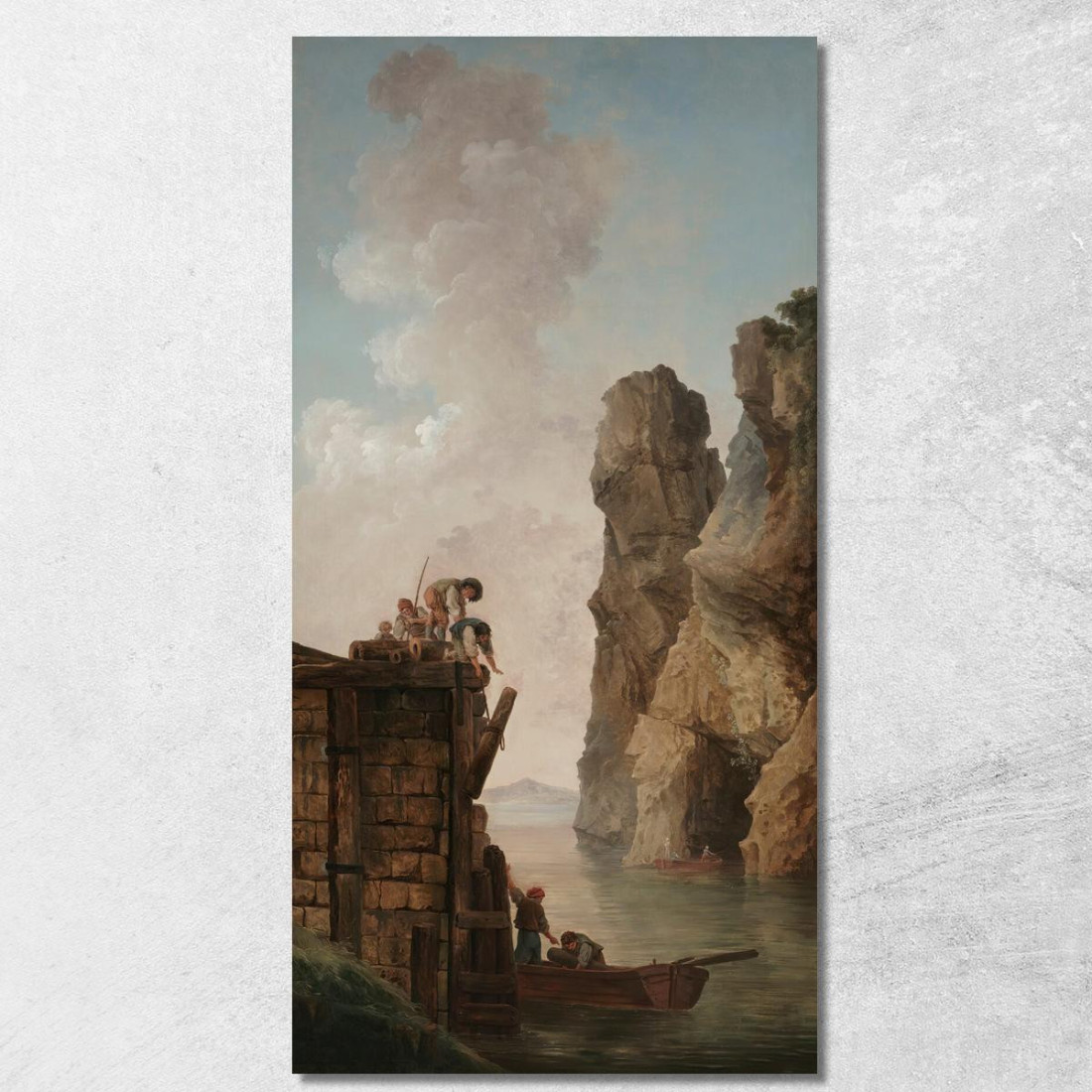 Il Pontile Hubert Robert hrb50 quadro stampato su tela Il Pontile Hubert Robert hrb50 quadro stampato su tela