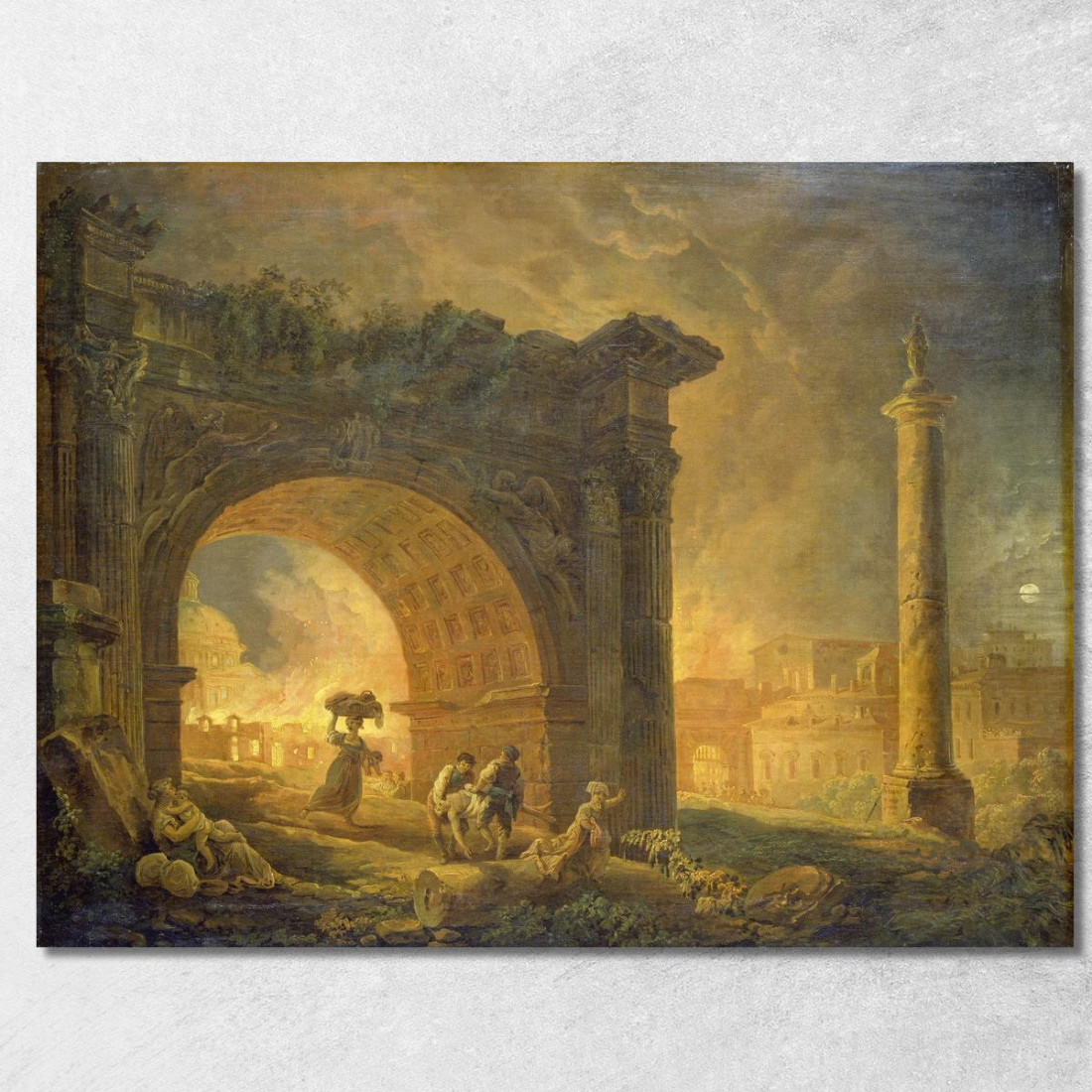 Rovine Romane Hubert Robert hrb81 quadro stampato su tela Rovine Romane Hubert Robert hrb81 quadro stampato su tela