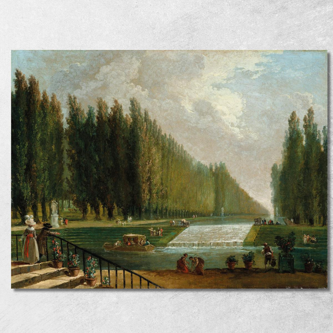 Il Parco Di Una Villa Di Campagna Con Figure Che Passeggiano Vicino A Una Cascata D'Acqua Hubert Robert hrb108 quadro stampato Il Parco Di Una Villa Di Campagna Con Figure Che Passeggiano Vicino A Una Cascata D'Acqua Hubert Robert hrb108 quadro stampato