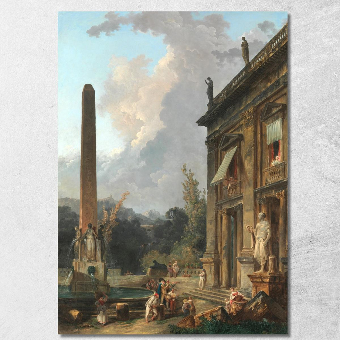 Menestrelli Erranti Hubert Robert hrb127 quadro stampato su tela Menestrelli Erranti Hubert Robert hrb127 quadro stampato su tela
