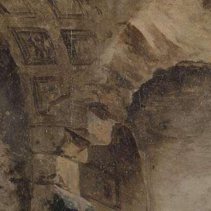 Lavandaie Nelle Rovine Del Colosseo Hubert Robert hrb132 quadro stampato su tela