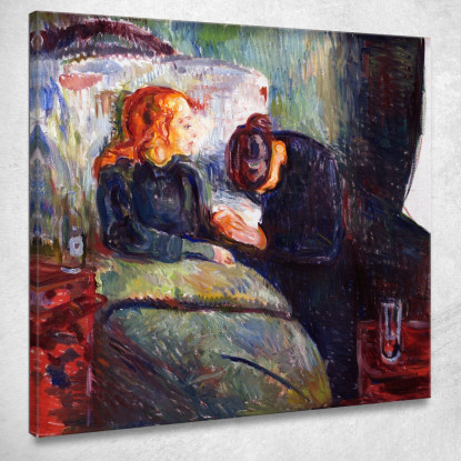 Il Bambino Malato Edvard Munch em342 quadro stampato su tela