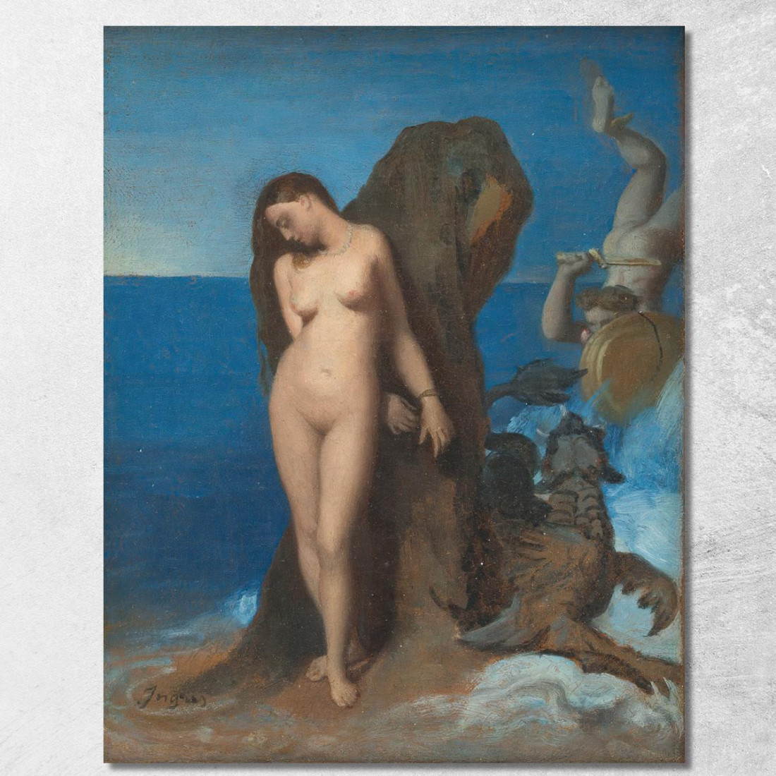 Perseo E Andromeda Jean Auguste Dominique Ingres jad28 quadro stampato su tela