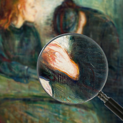La Ragazza Malata Edvard Munch em343 quadro stampato su tela