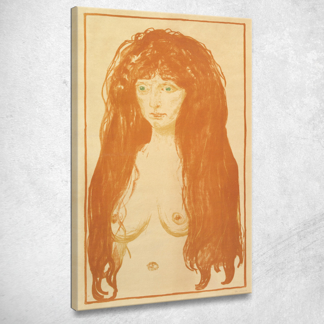 La Donna Peccatrice Con I Capelli Rossi E Gli Occhi Verdi 1902 Edvard Munch em344 quadro stampato su tela La Donna Peccatrice Con I Capelli Rossi E Gli Occhi Verdi 1902 Edvard Munch em344 quadro stampato su tela