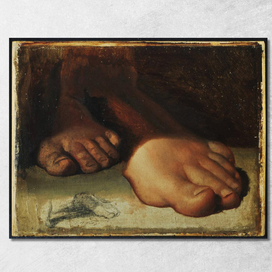 Studi Per Il Piede In Gesù Che Consegna Le Chiavi A San Pietro Jean Auguste Dominique Ingres jad40 quadro stampato su tela Studi Per Il Piede In Gesù Che Consegna Le Chiavi A San Pietro Jean Auguste Dominique Ingres jad40 quadro stampato su tela
