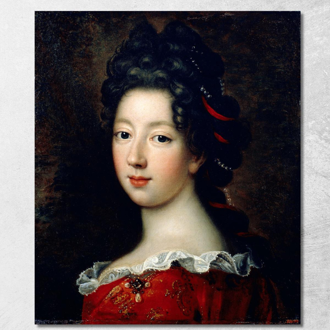 Luisa Françoise De Borbone Mademoiselle De Nantes Jean-François de Troy jft14 quadro stampato su tela